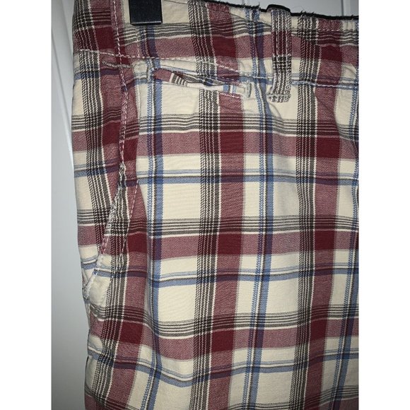 ABERCROMBIE & FITCH Plaid Shorts Sz 30 Button Fly Heavyweight Drawstring EUC - Picture 3 of 10
